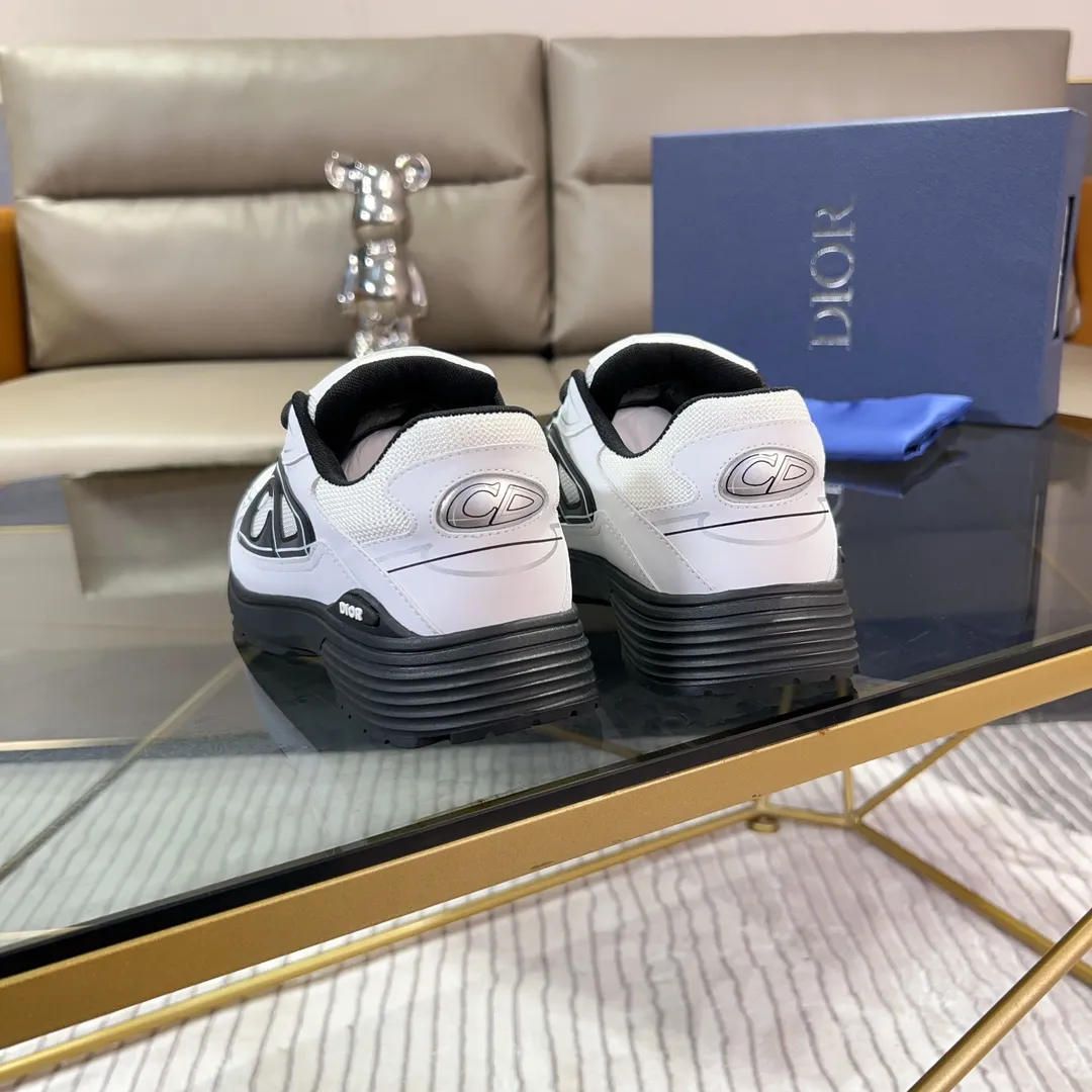 Men's Shoes💰P460💰【DIOR】Dior's new B30 low-top sneakers✅ are carefully made of gray mesh fabric and white technical fabric, decorated with reflective "CD30" graphic logo, and "DIO~B30" and "CD30" logos on the heel and tongue. An extra-light, sculpted rubber sole with signature accents adds style, while internal stretch details create ideal comfort. It can be matched with various casual styles to show a fashionable and modern sports style. Code number: 38-44 (45 can be customized)